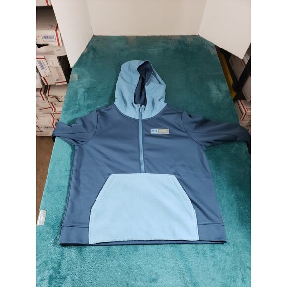Under Armour Hoodie Size Small Women Blue Half Zip Loose Athletic Ladies NWT - Picture 1 of 10